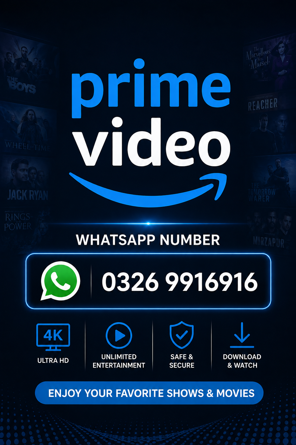Prime Video Premium Account | 4K Ultra HD