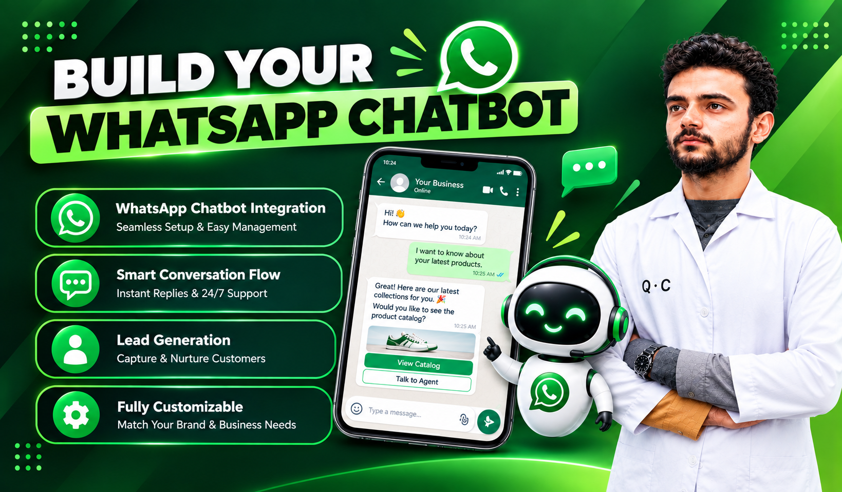 I Will Build an AI-Powered WhatsApp Chatbot for Your Business