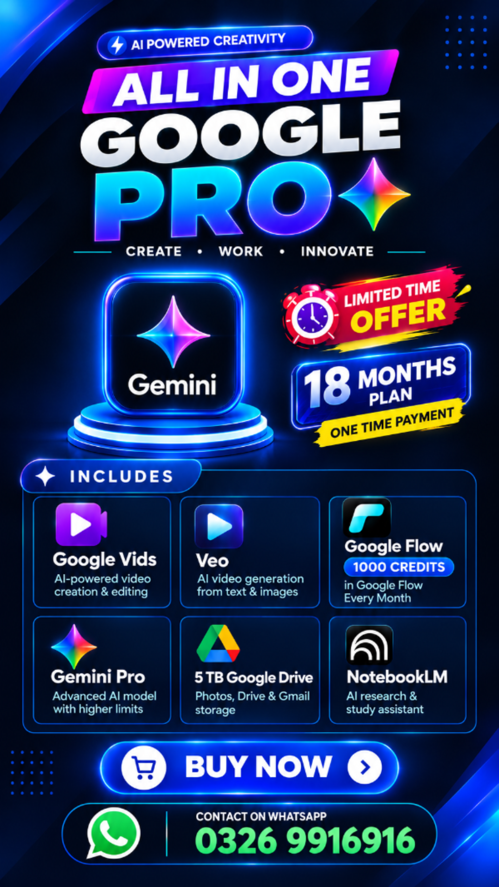 All in one Google Pro Package — 18-Month Plan | 1000 Monthly Credits and much more...
